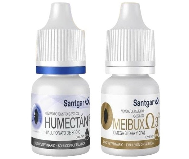 Kit de Humectación Dual SANTGAR ( Humectan 5 mL y Meibux Omega 3 5 mL )